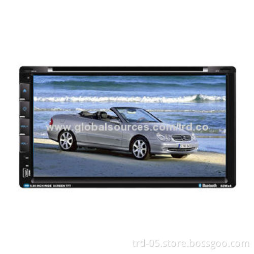 Car CD/DVD Player, Double-DIN, 6.95-inch TFT Touch Screen